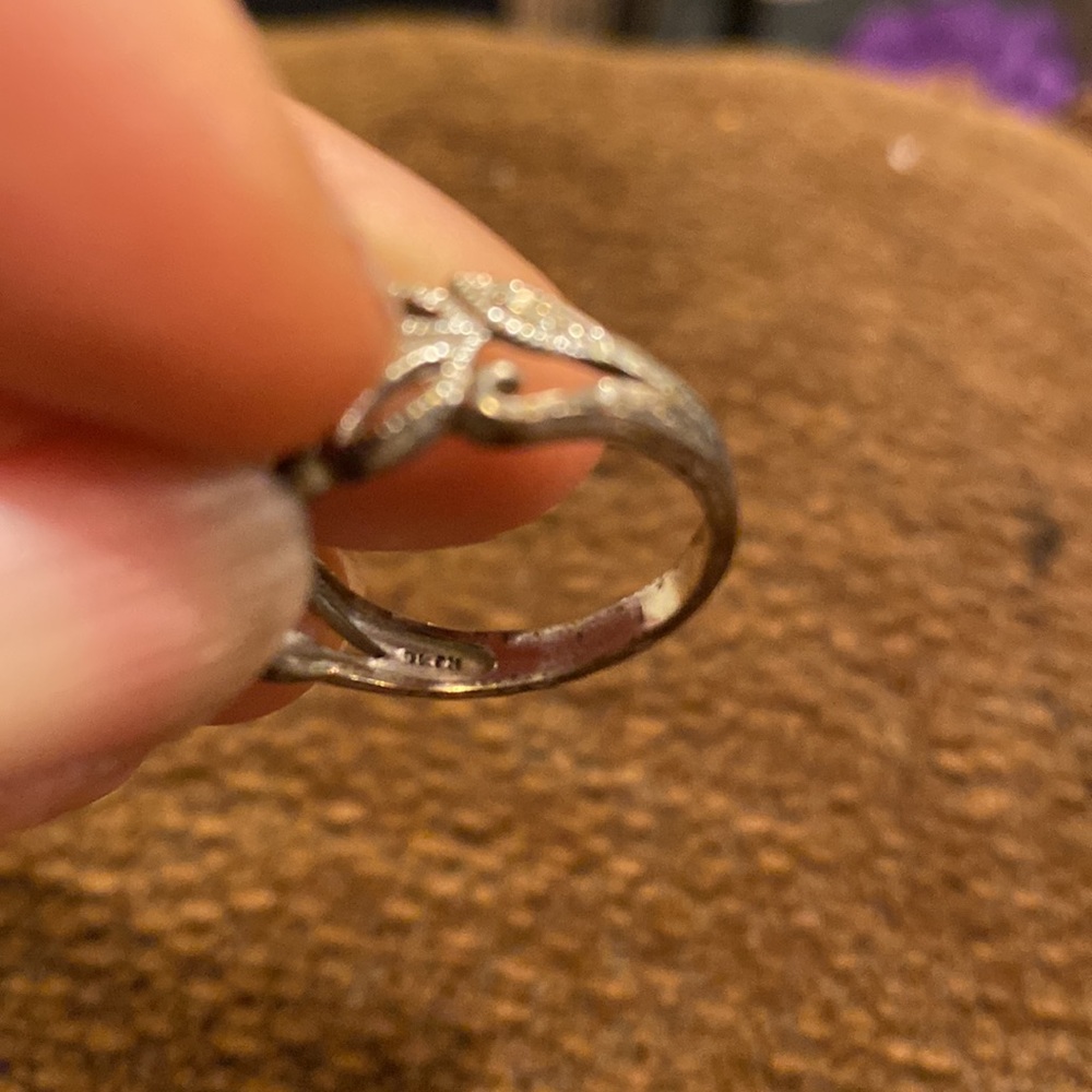 Silver Ring With Very Tiny Diamonds - image 4